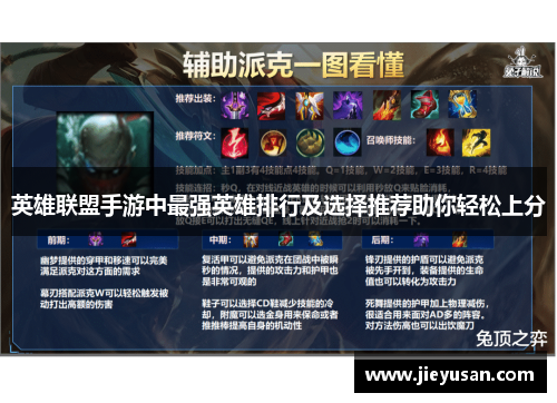 英雄联盟手游中最强英雄排行及选择推荐助你轻松上分